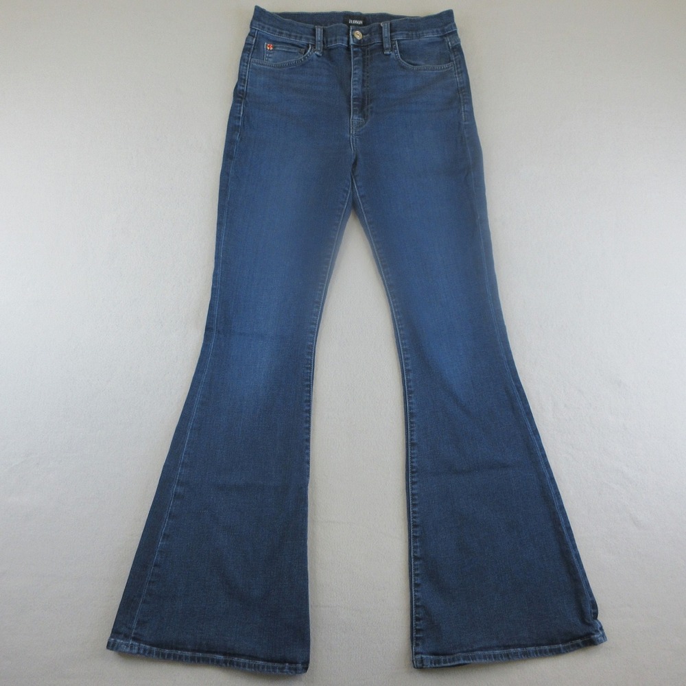 Hudson Heidi Flare Jeans Womens 27 Blue High Rise Stretch Denim 1364